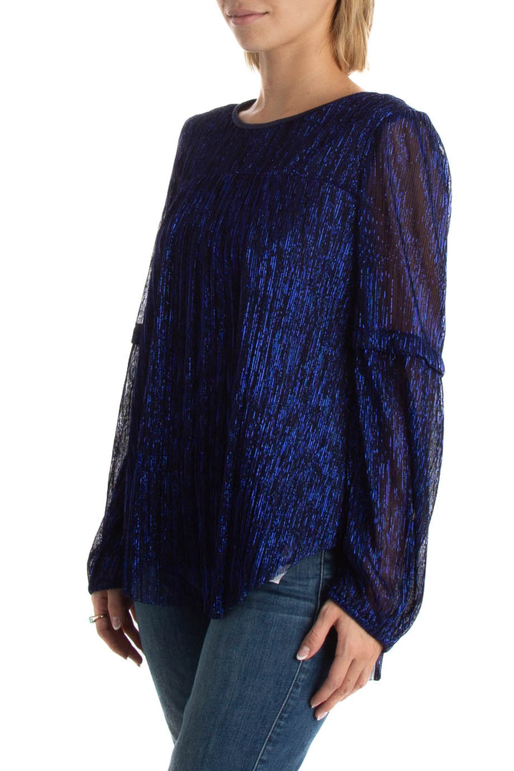 Blusa BCBG Maxazria azul, vista posterior – ClosetRehab