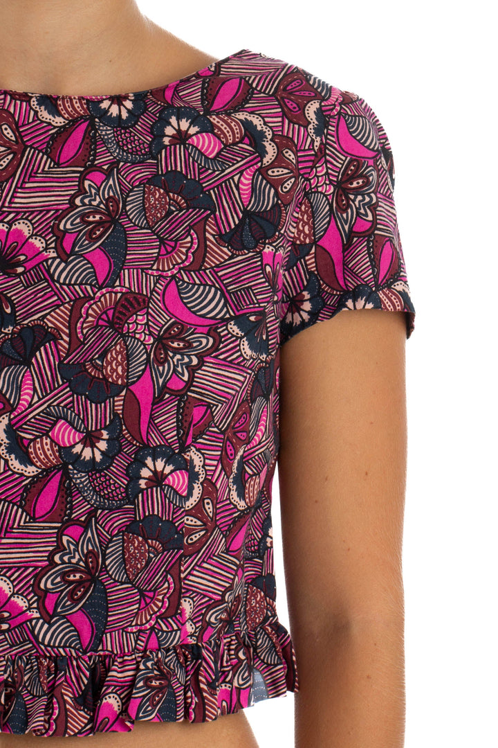 Blusa Zara morado, detalle – ClosetRehab