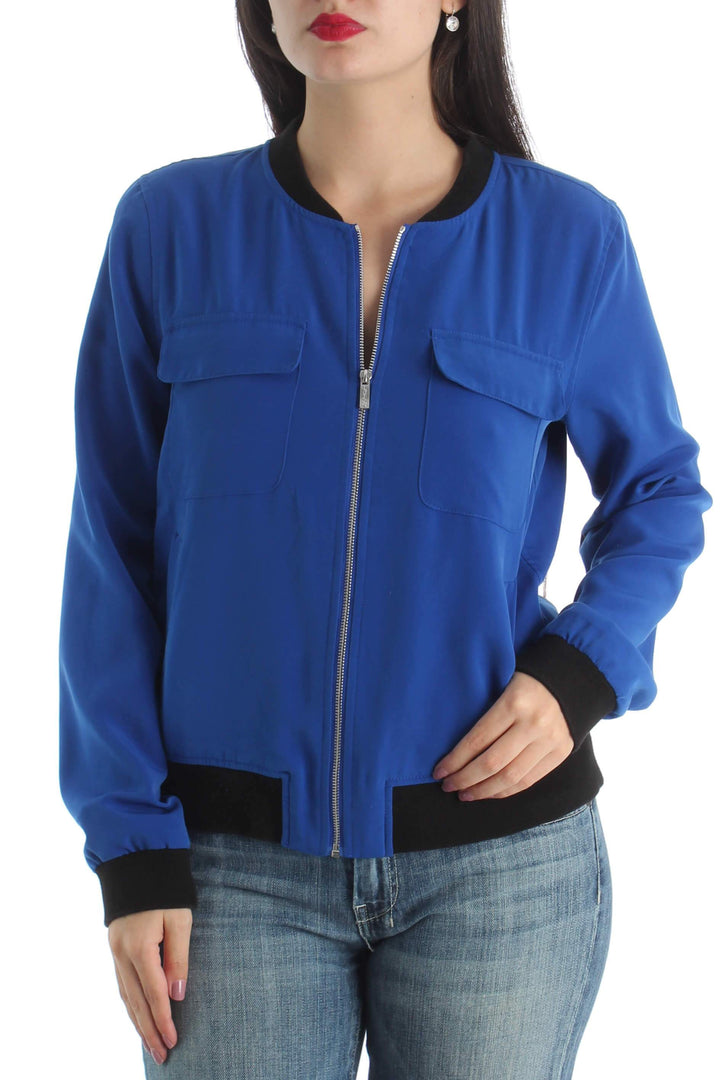 Chamarra Calvin Klein azul, vista frontal – ClosetRehab