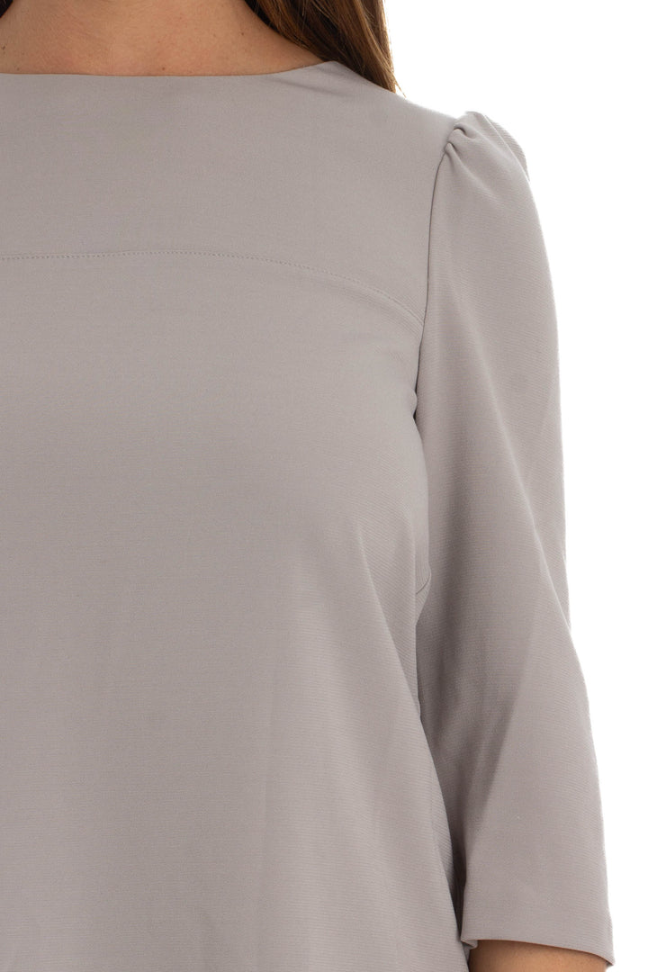 Vestido Stile Benetton gris, detalle – ClosetRehab