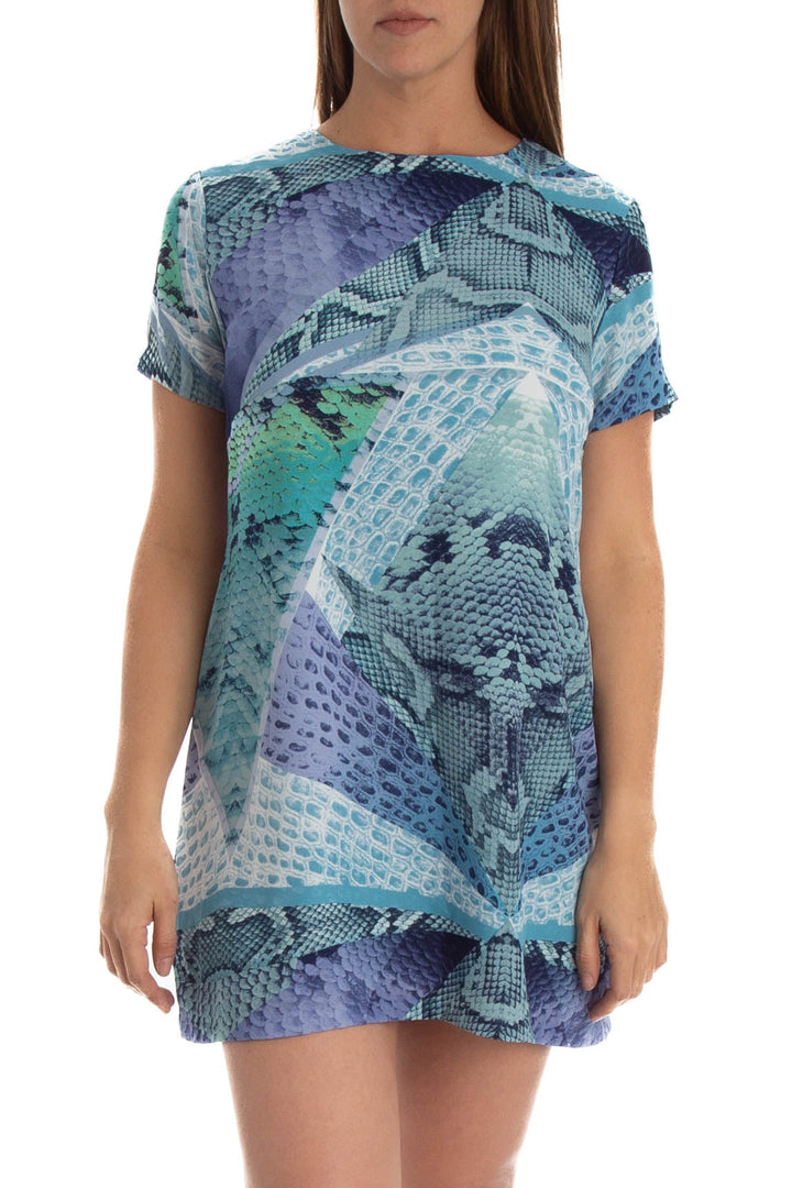 Vestido Olivaceous azul, vista frontal – ClosetRehab