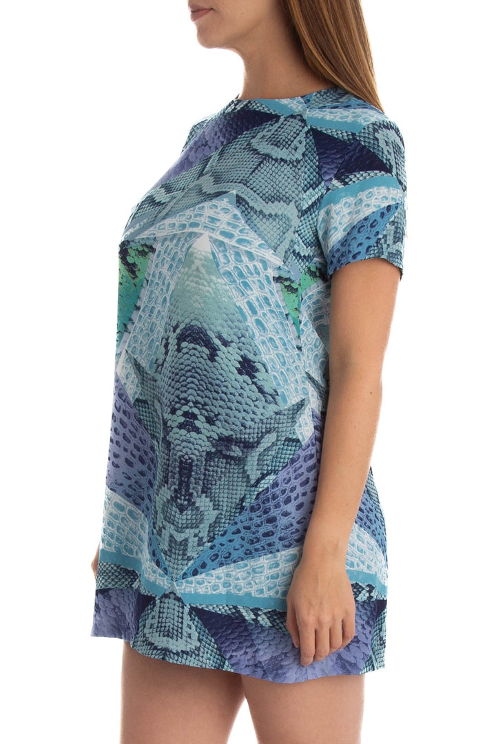 Vestido Olivaceous azul, vista posterior – ClosetRehab