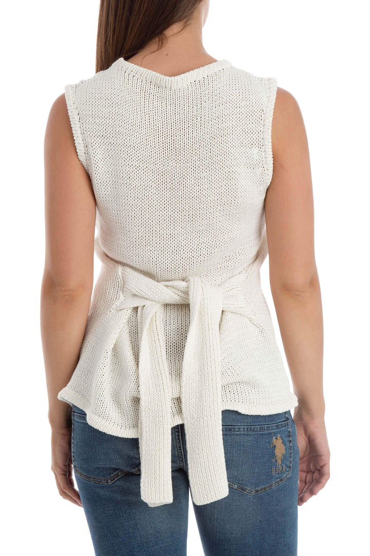 Blusa Carolina Herrera beige, vista posterior – ClosetRehab