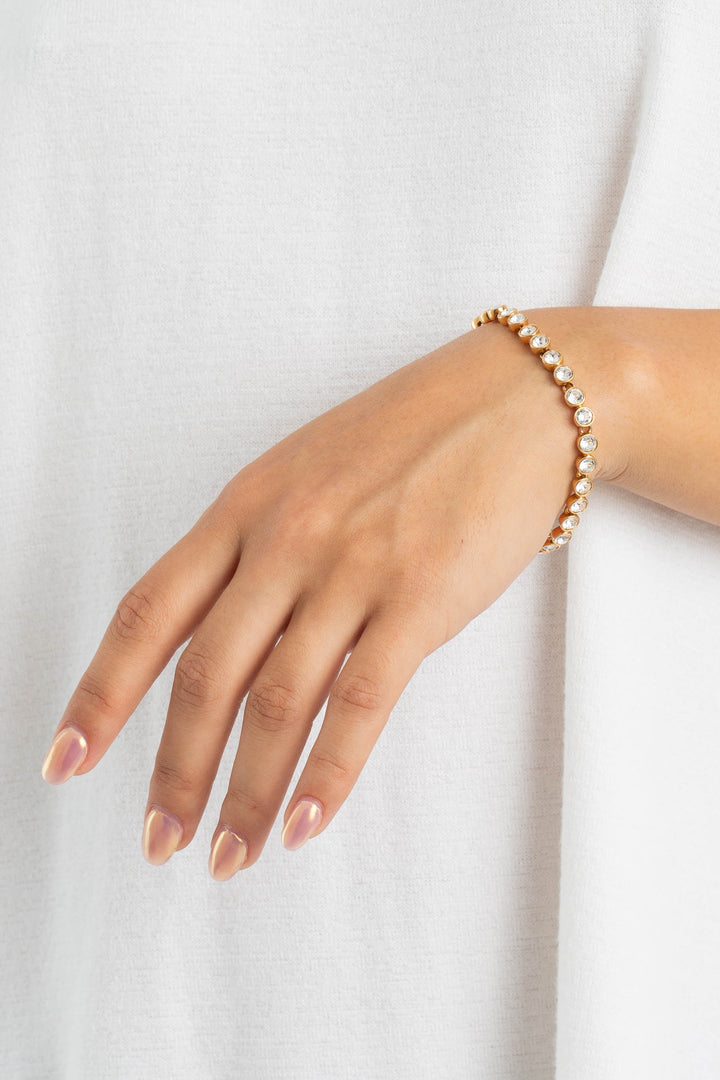 Joya Swarovski dorado, vista frontal – ClosetRehab