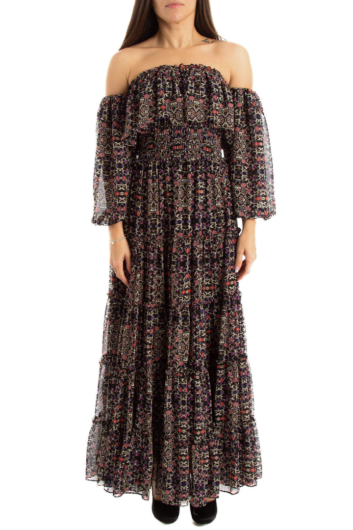 Vestido Misa negro y rojo, vista frontal – ClosetRehab