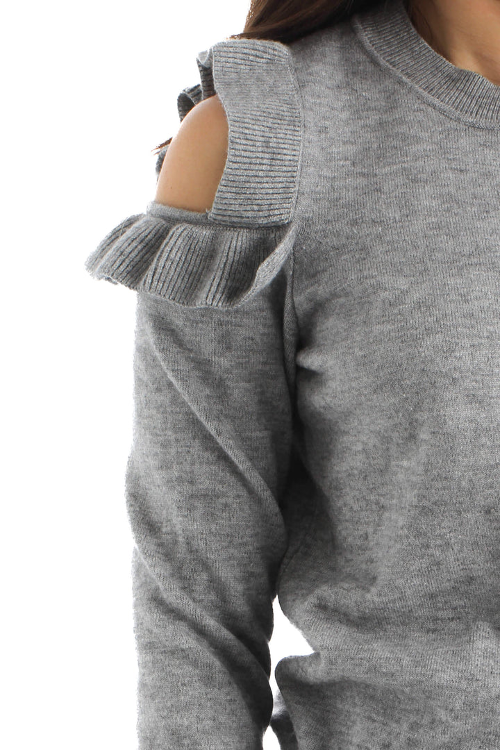 Suéter gris, vista lateral – ClosetRehab
