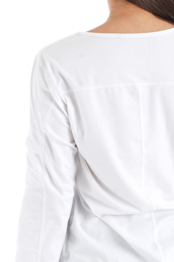 Blusa Danskin blanco, detalle – ClosetRehab