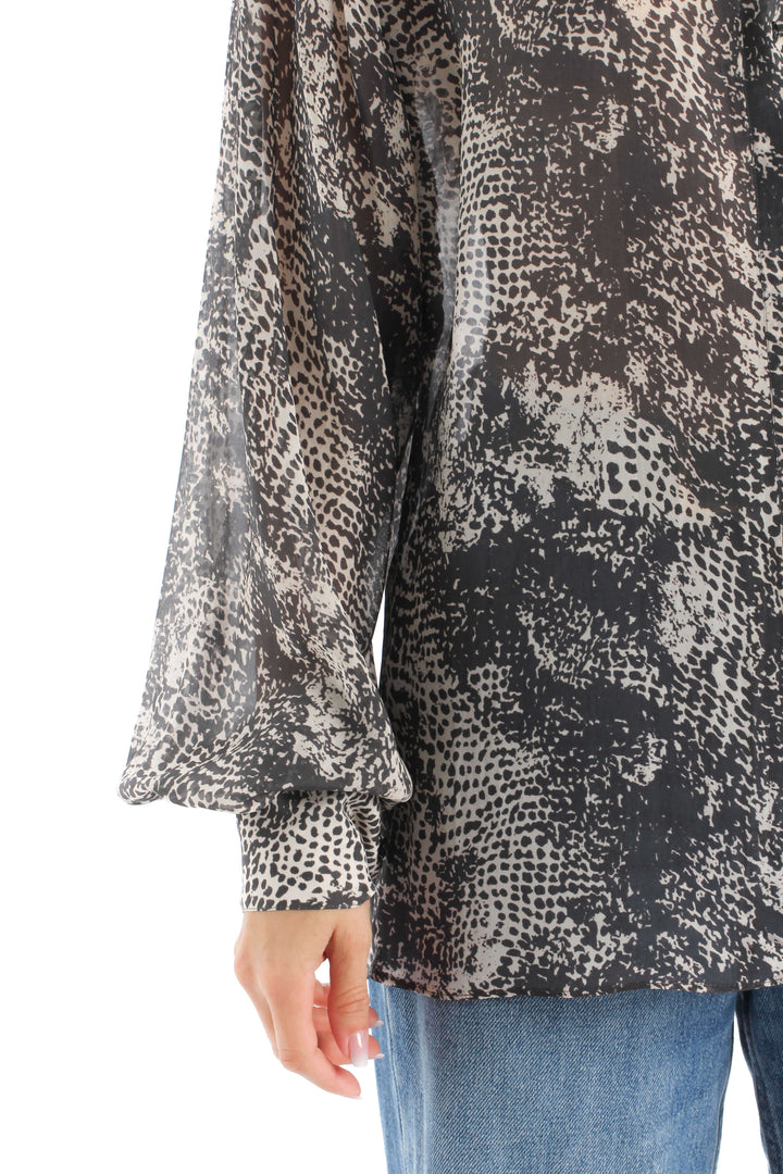 Blusa Rachel Zoe gris, vista lateral – ClosetRehab