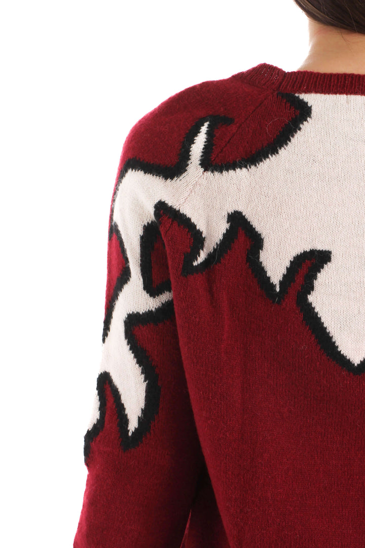 Suéter rojo, vista lateral – ClosetRehab