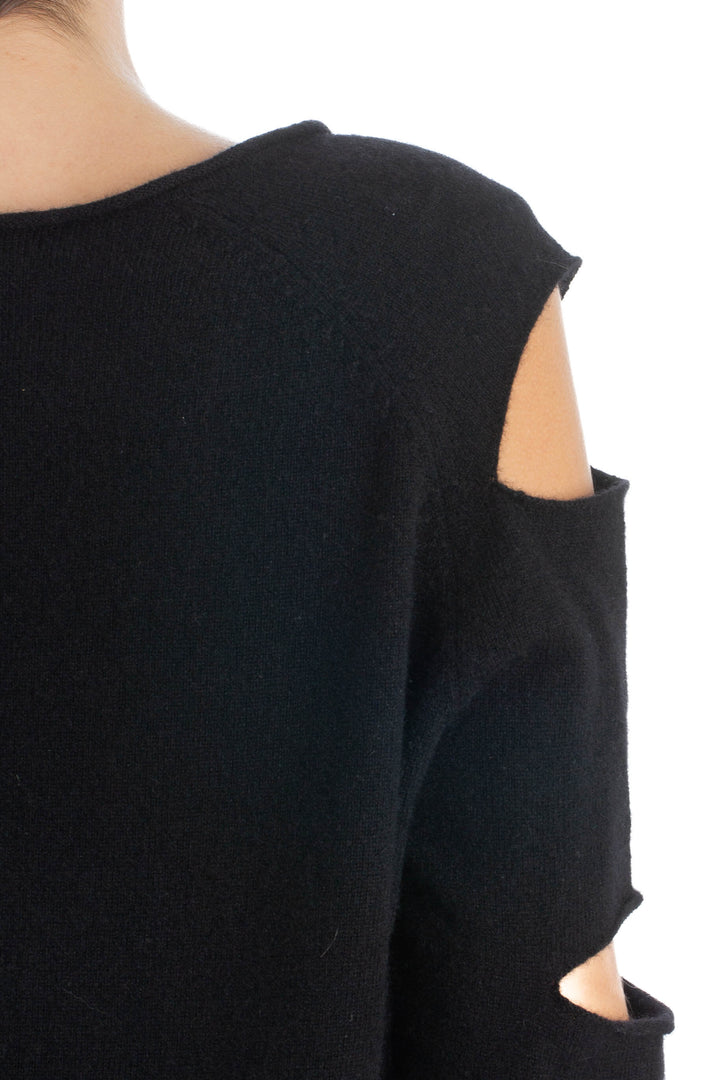 Suéter Aqua Cashmere negro, detalle 6 – ClosetRehab