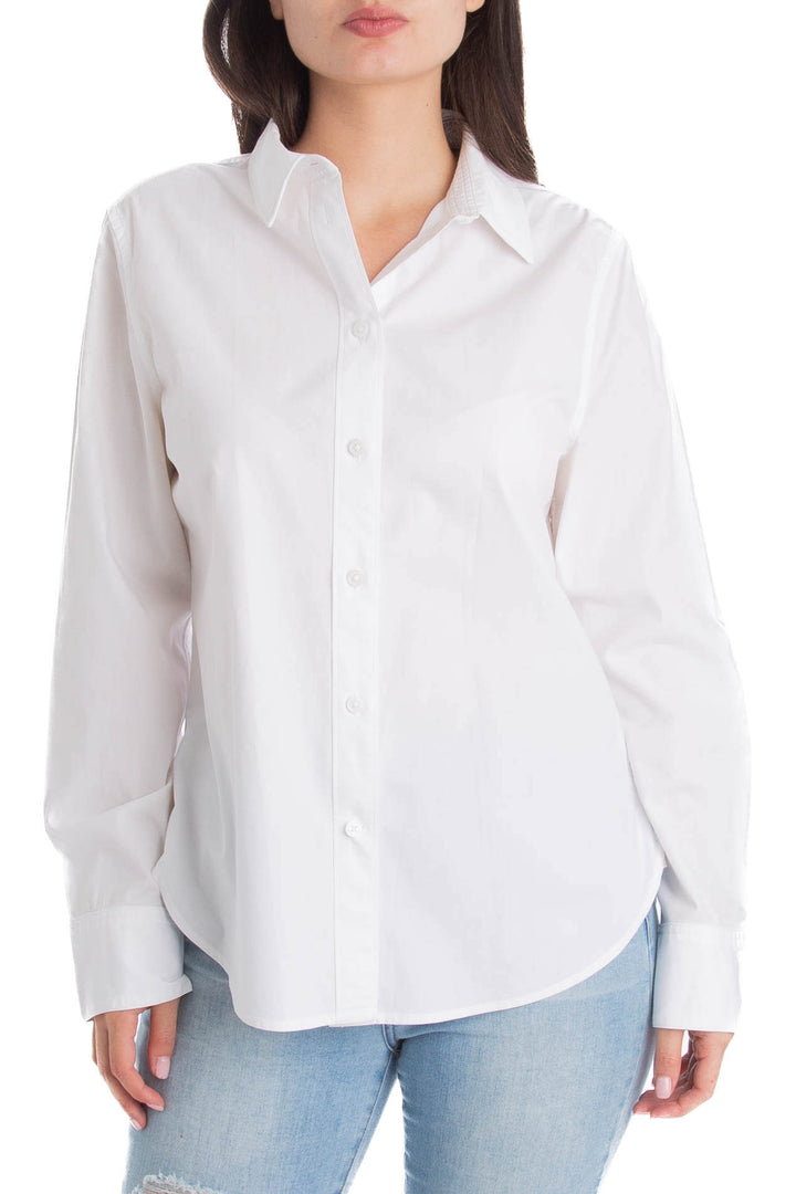 Blusa J.Crew blanco, vista frontal – ClosetRehab
