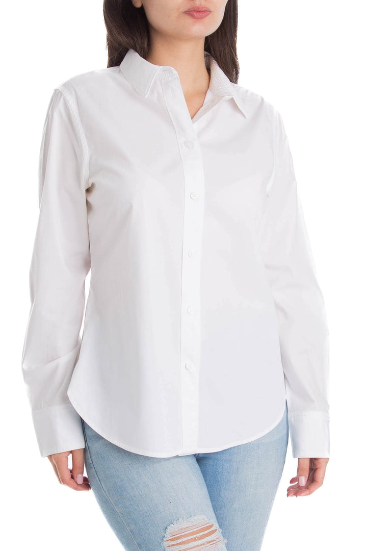 Blusa J.Crew blanco, vista posterior – ClosetRehab