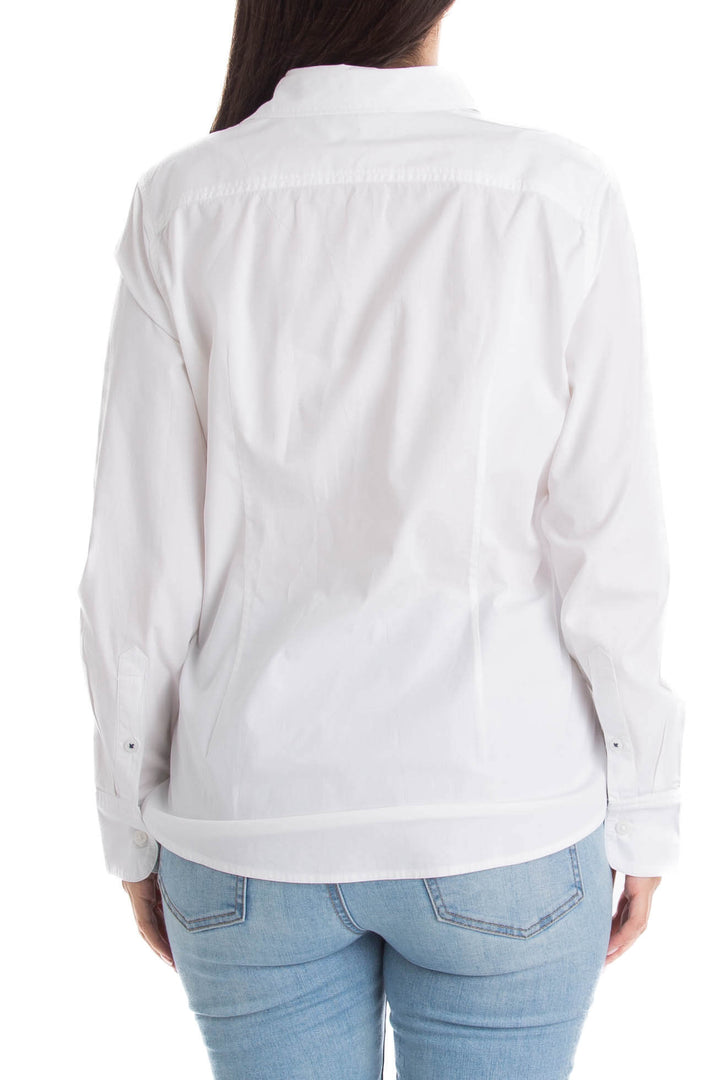 Blusa J.Crew blanco, vista lateral – ClosetRehab