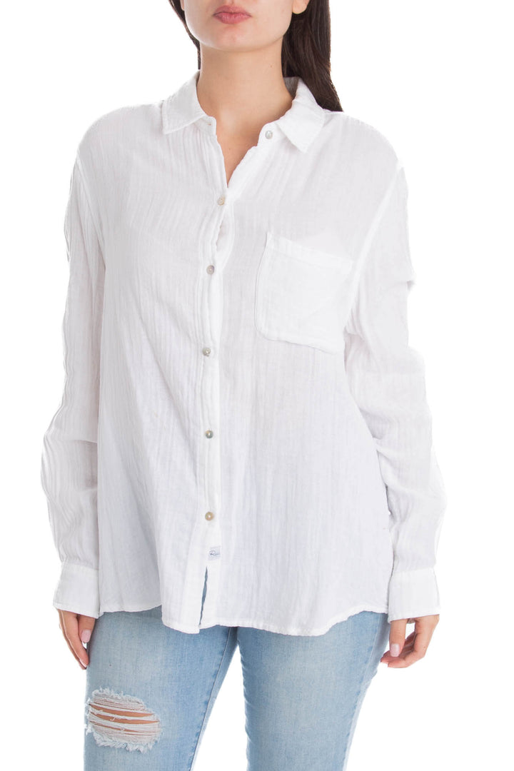 Blusa Rails blanco, vista frontal – ClosetRehab