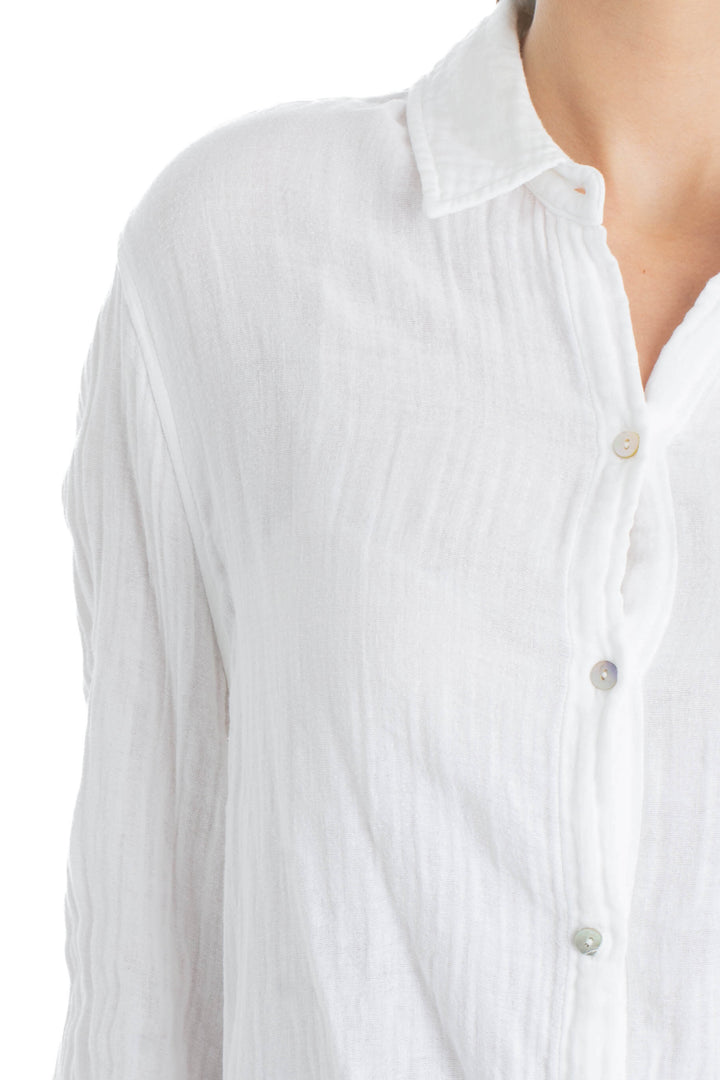Blusa Rails blanco, detalle – ClosetRehab