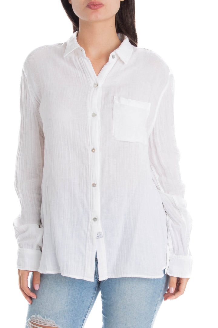 Blusa Rails blanco, vista frontal – ClosetRehab