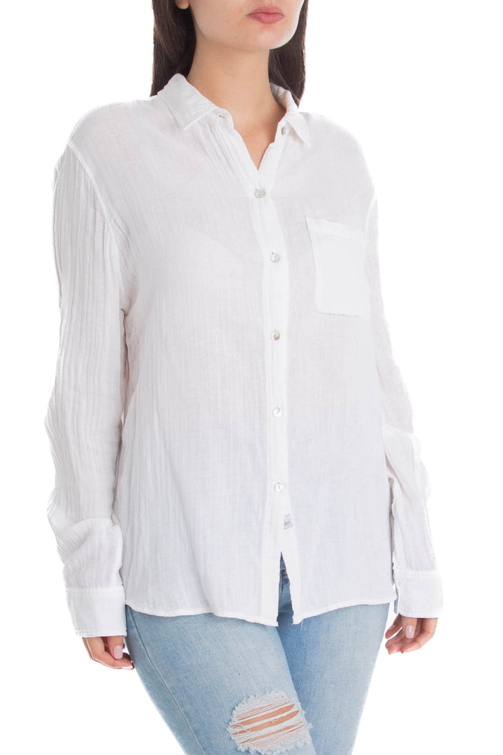 Blusa Rails blanco, vista posterior – ClosetRehab