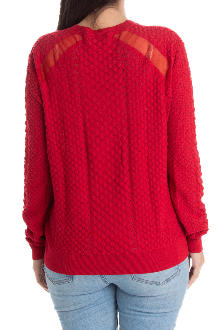 Blusa The Kooples rojo, vista lateral – ClosetRehab