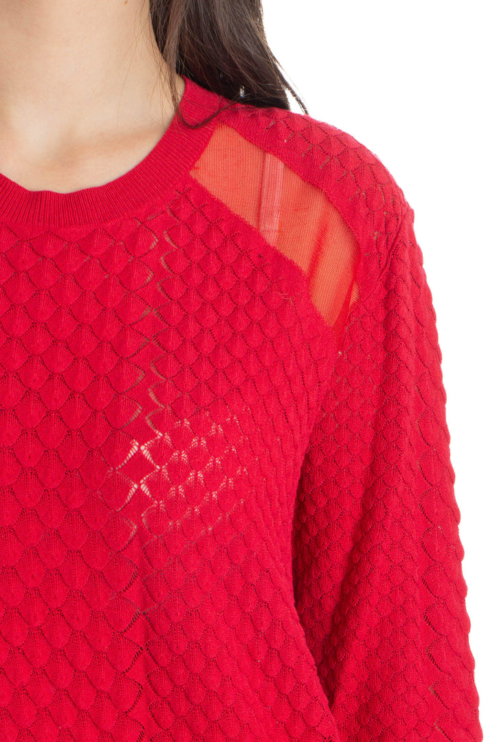 Blusa The Kooples rojo, detalle – ClosetRehab
