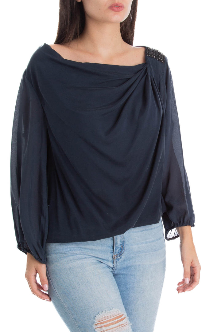Blusa Alice + Olivia azul, vista posterior – ClosetRehab