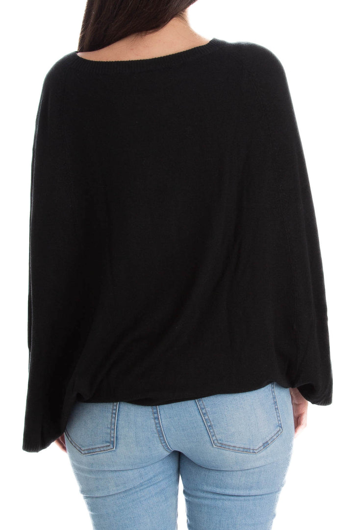Suéter Blue Sand negro, vista lateral – ClosetRehab