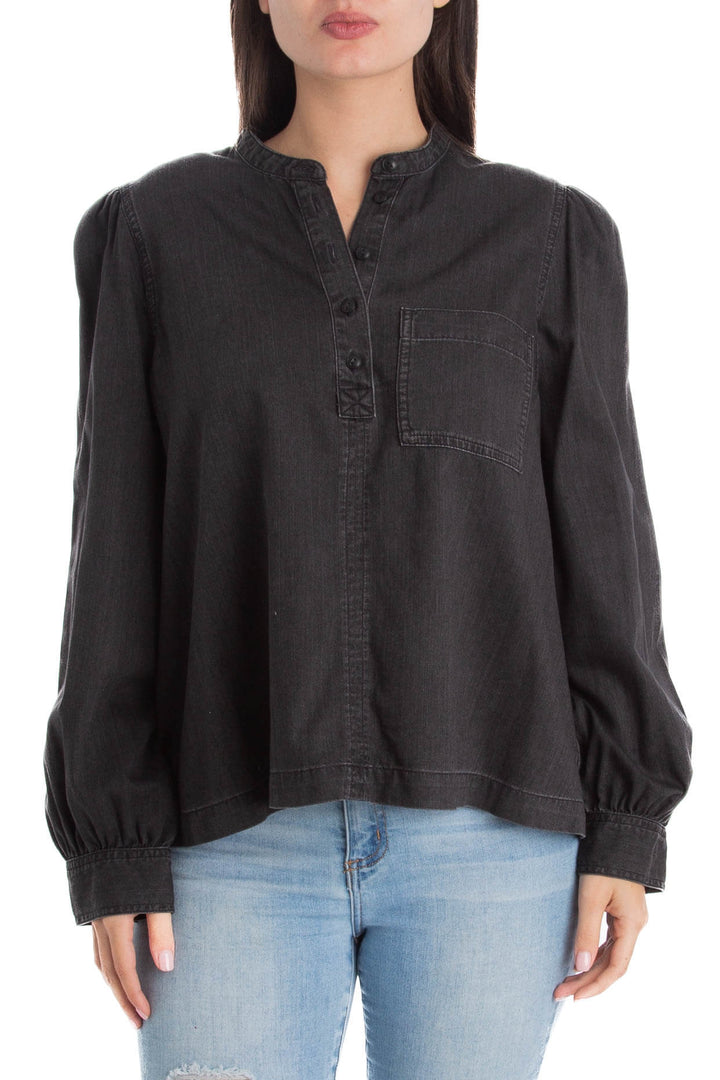 Blusa Madewell gris, vista frontal – ClosetRehab