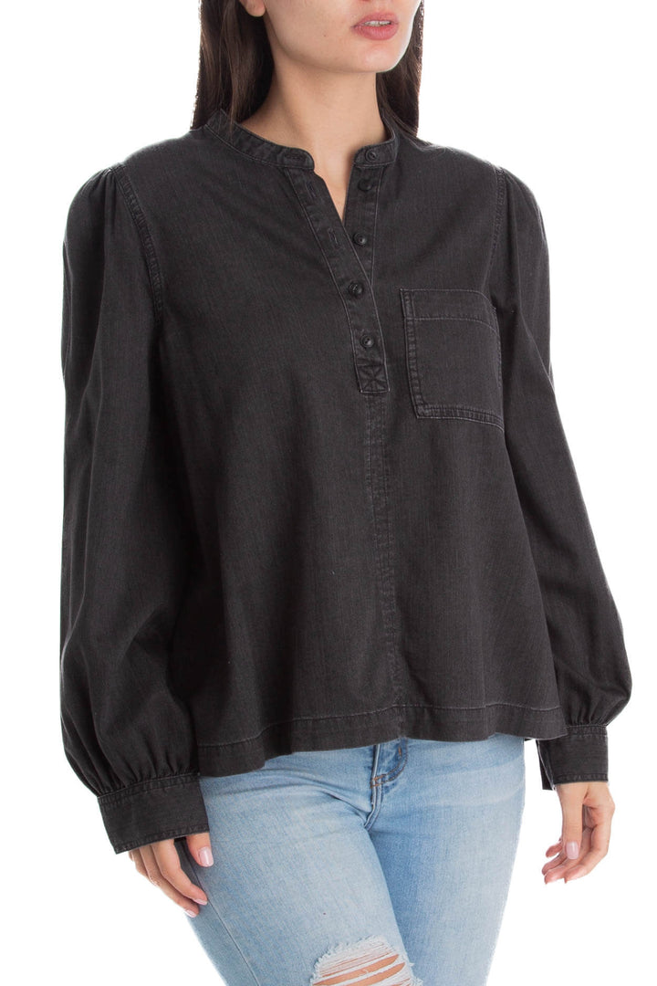 Blusa Madewell gris, vista posterior – ClosetRehab