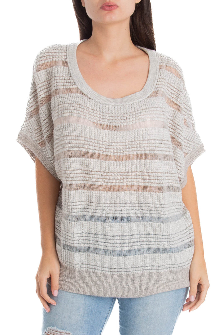 Suéter Blue Saks Fifth Avenue gris, vista frontal – ClosetRehab