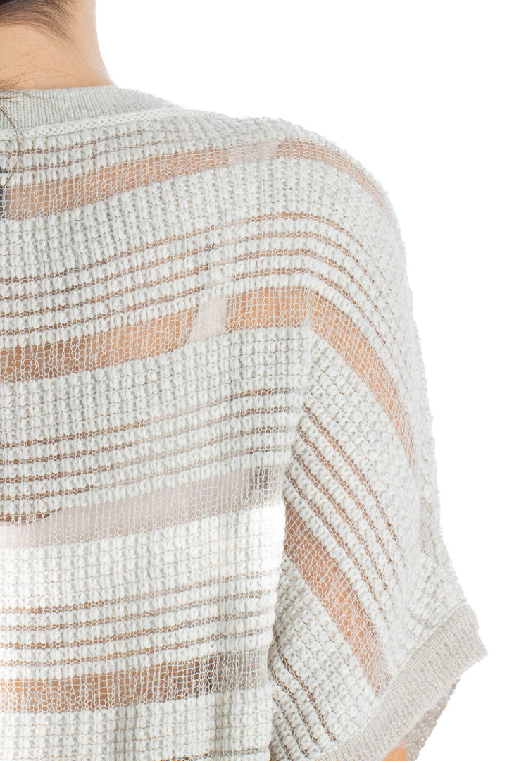 Suéter Blue Saks Fifth Avenue gris, detalle 6 – ClosetRehab
