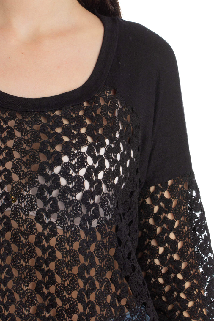 Blusa Bobeau negro, detalle – ClosetRehab