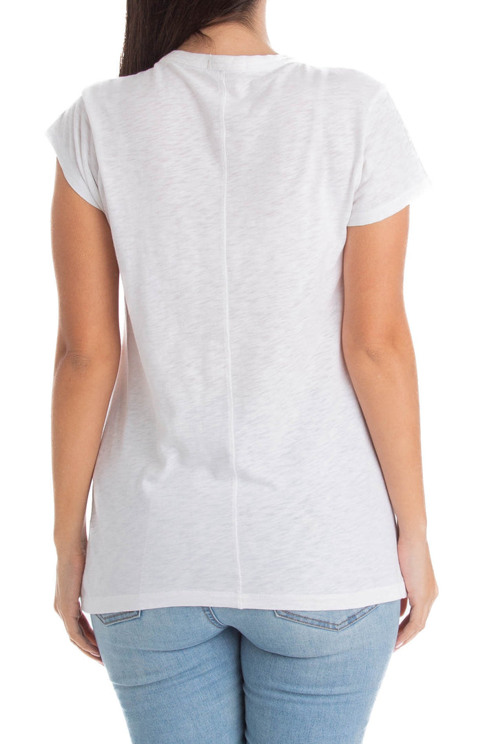 Blusa Rag & Bone blanco, vista lateral – ClosetRehab