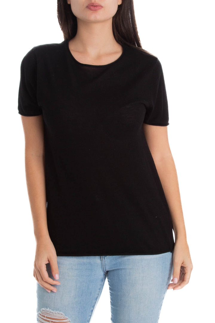 Blusa Zara Knit negro, vista frontal – ClosetRehab