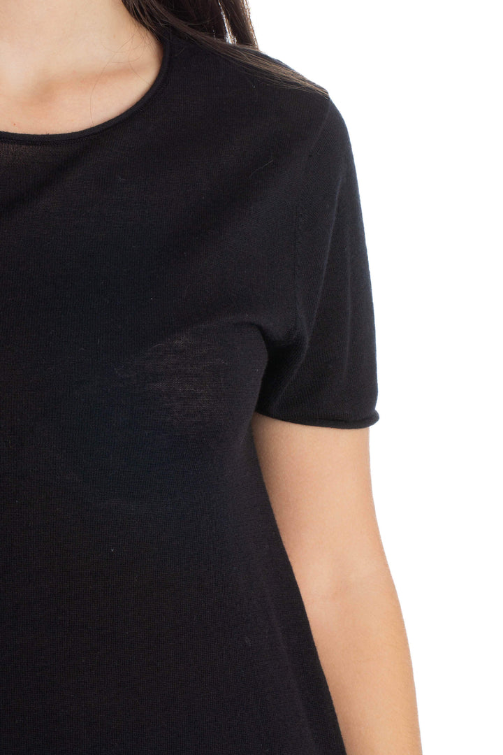 Blusa Zara Knit negro, detalle – ClosetRehab