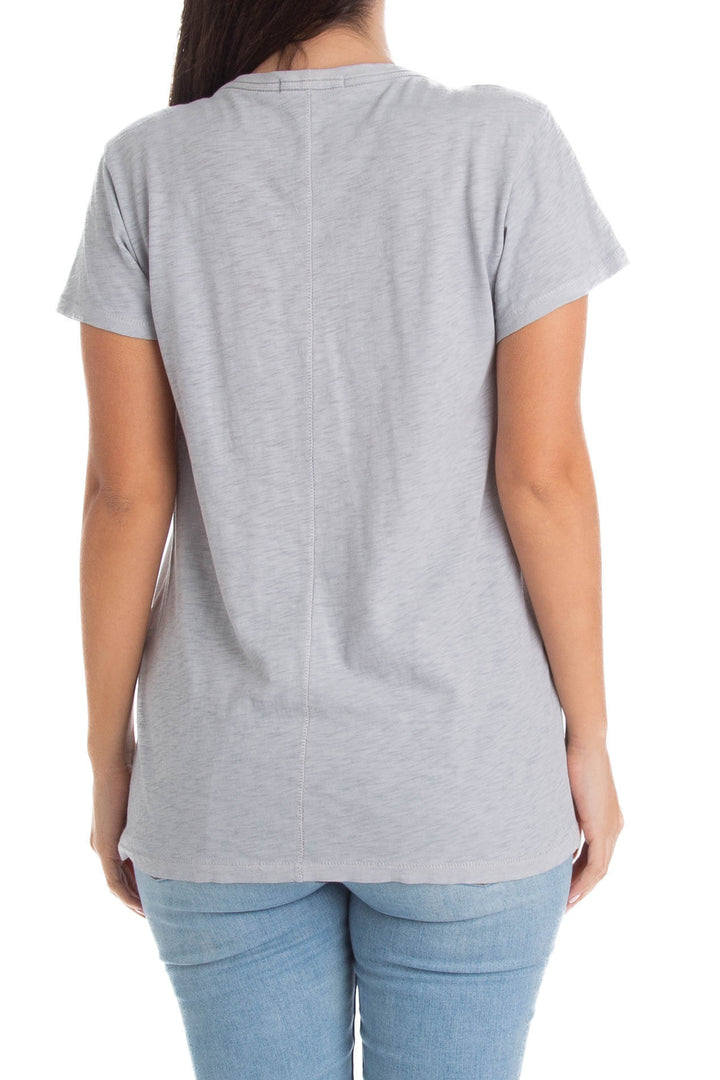 Blusa Rag & Bone gris, vista lateral – ClosetRehab