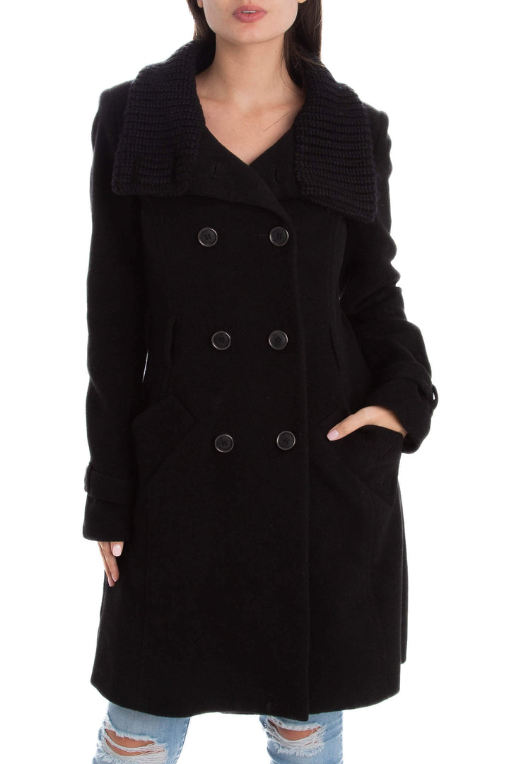 Abrigo Mango negro, vista frontal – ClosetRehab