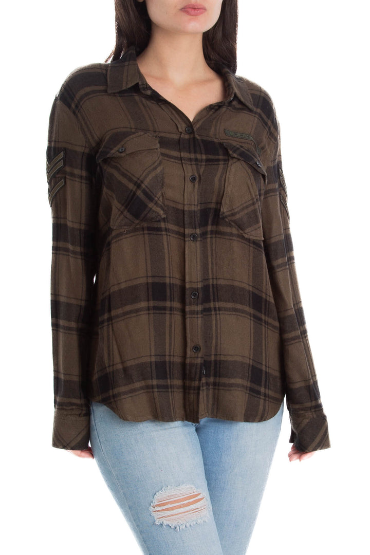Blusa Rails verde, vista posterior – ClosetRehab