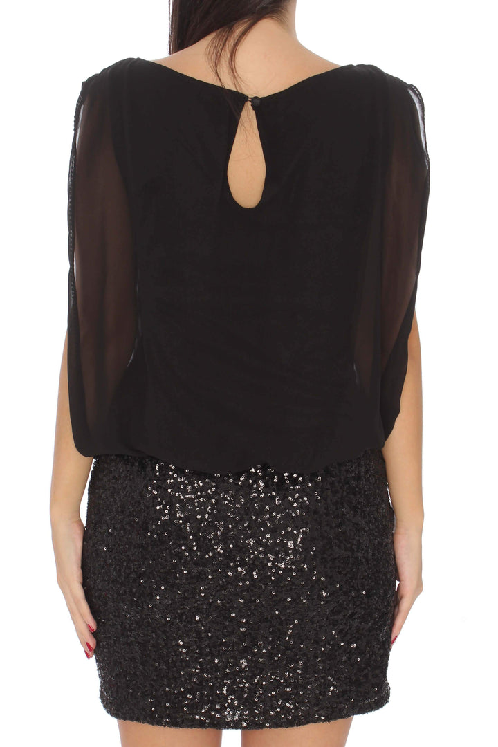 Vestido Aidan Matox negro, vista posterior – ClosetRehab