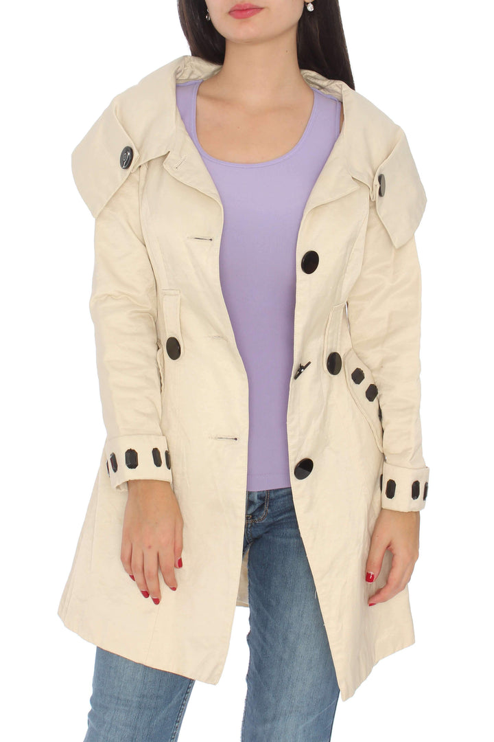 Abrigo Dolce & Gabbana beige, vista frontal – ClosetRehab