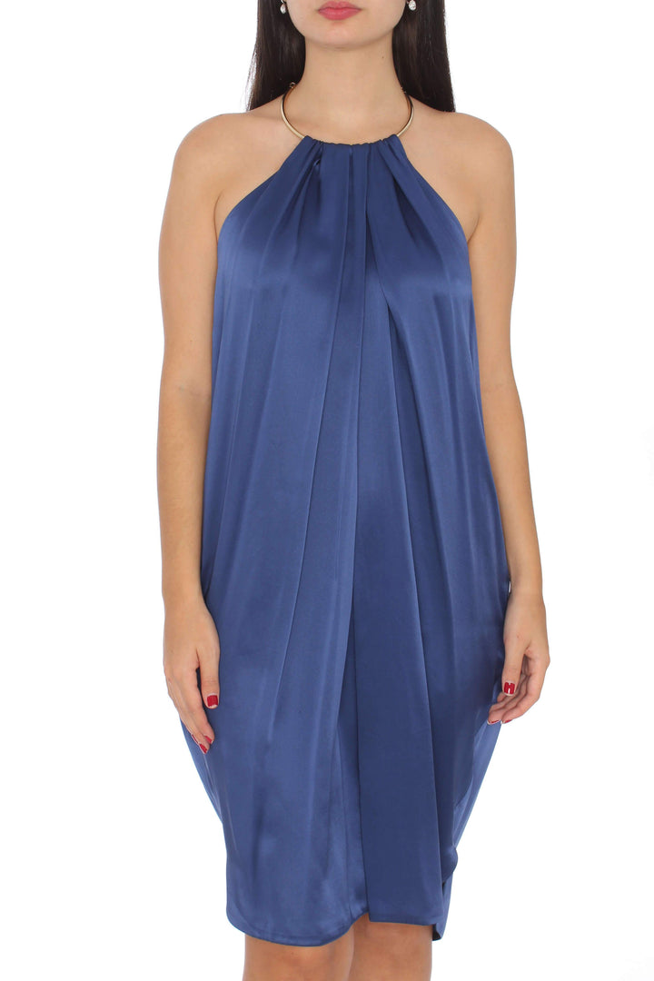 Vestido Ambrosi azul, vista frontal – ClosetRehab