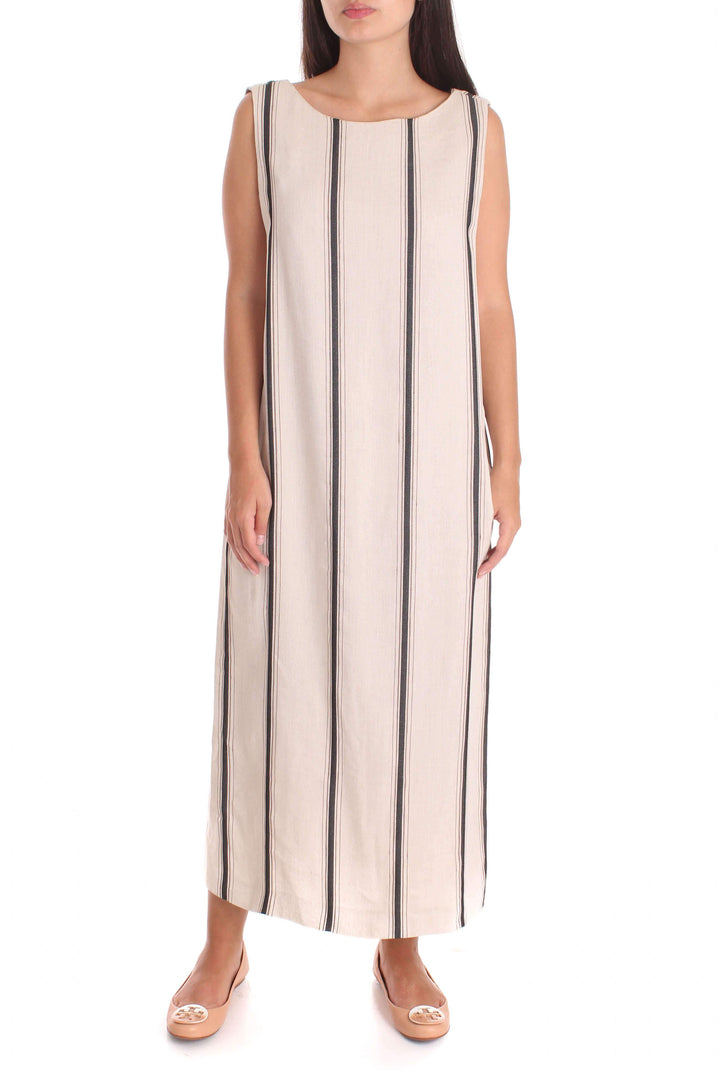 Vestido Ambrosi beige, vista frontal – ClosetRehab